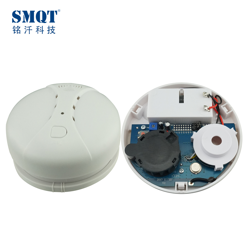 SMQT New Wireless 433MHz/Standalone photoelectric smoke detector with 9V battery for home alarm system