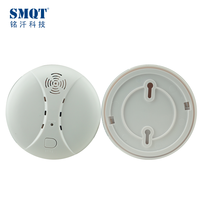 SMQT New Wireless 433MHz/Standalone photoelectric smoke detector with 9V battery for home alarm system