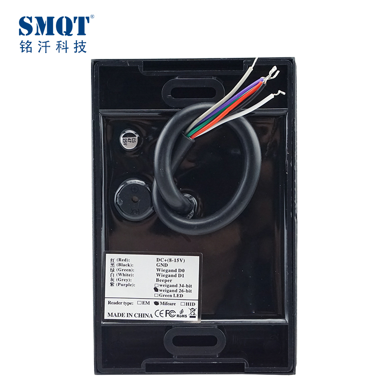 La coquille en plastique de SMQT imperméabilisent le lecteur de contrôle d'accès de porte du format WG IP66 6 fils