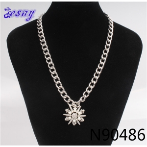 2014 new fresh water pearl flower pendant necklace N90486