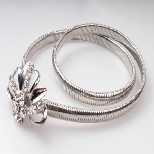 2014 women bride silver rhinestone metal waist belt BT60016