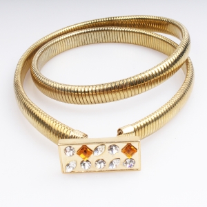 2015 fashion Rhinestone fancy bridal gold moroccan belt BT60046