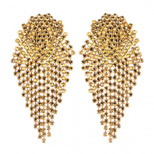 2018 Hot Famous-brand Fashion Bead Tassel Earrings Gold Plated Rhinestone Earrings for women Wedding party Jewelry