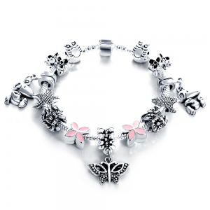 2018 Jewellery European Style Charm Bracelets For Women Antique Silver Multi Design Metal Bead DIY Jewelry