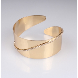 2018 Wholesale Fashion Jewelry Innovative Wide Alloy Open Bracelet Trendy Items Jewelry Bracelet