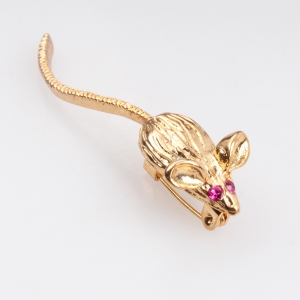 Animal gold men s designs pin mouse wholesale brooch P80013