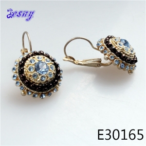 Blue rhinestone beautiful stud earrings for lady earring E30165
