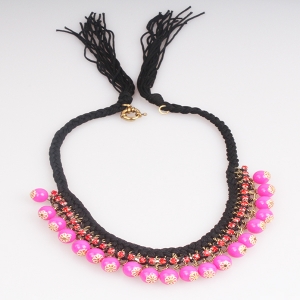 Bohemia Rope Chain Bubble Beads Necklace