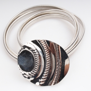 Bridal waist silver plated elastic brass metal chain belt BT60040