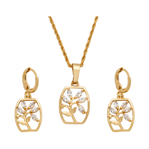 China Supplier Custom Bridal 18K Gold Plated Jewelry Sets for Woman