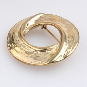 Circle brooches for dresses gold custom mens pin brooch P80010