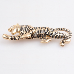 Classic large rhinestone animal tiger dubai poppy brooch P80016