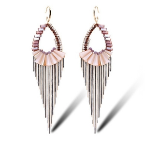 أقراط الكريستال الطويلة مزاجه الإكسسوارات الأزياء الكورية الأقراط