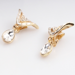 Crystal fashion zircon stud earrings designs clip on earrings E30086