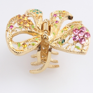 Cute japanese crystal butterfly for the wedding hair accessories H50009