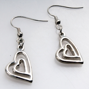 Design latest fashion heart long earrings jewelry earring E30180