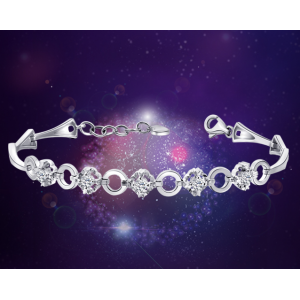 Diamond White Gold 18K Woman Bracelet Manufacturer in China