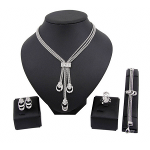 Dubai Gold Body Jewelry Set Factory Price Wholesale for Ladies Rhinestone Crystal Jewelry Set