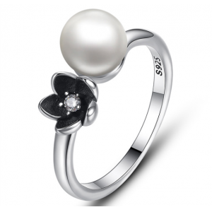 Fashion 925 Silver Pearl Ring New Design Rings Silver Jewelry Shenzhen Manufacturer