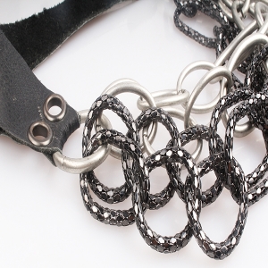 Fashion Statement Leather Chain Necklace