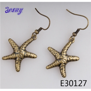 Fashion for 1 dollar starfish jhumka gold plated earrings designs E30127