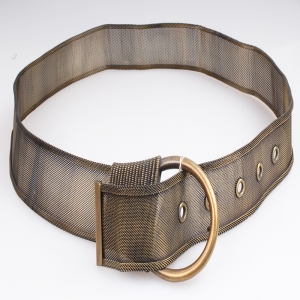 Gold metal skinny elastic waistband wholesale waist belt BT60037