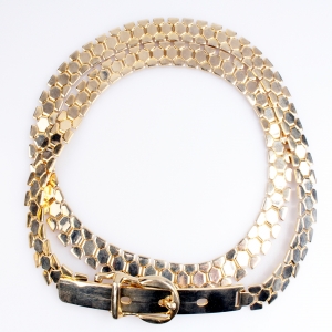 Golden moroccan gold school buckle men s fashion belt BT60054