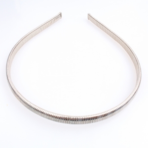 Hair for men silver plain elastic wholesale metal headband H50023