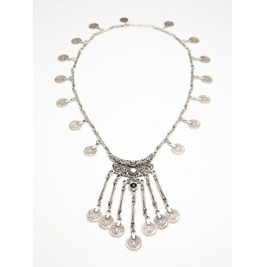 Handmade pewter ebay silver turkish coin statement necklace