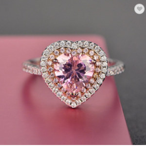 Heart Shape Gemstone Rings Wholesale Rings for Women Wedding Ring 925 Sterling Silver Rings