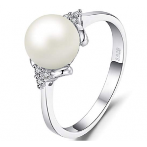 High Quality Freshwater Cultured Pearl Ring 925 Sterling Silver Jewelry Supplier