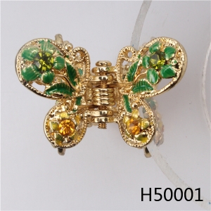Indian crystal flower butterfly wholesale wedding hair accessories H50001