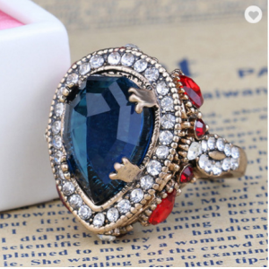 Jewelry Ring Display Customized Vintage Ruby Big Classic Hand Ornament Rings Big Diamond Rings