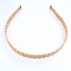 Knitting patterns metal chains braided knot women headband H50022