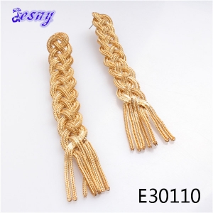 Knot bangkok gold 2012 new design tassel earrings designs E30110