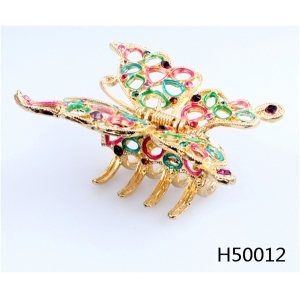 Korean fashion hair accessories colorful plastic gold hairpin H50012