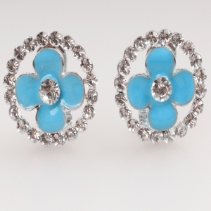 Latest design made in korea colorful clover earring E30089