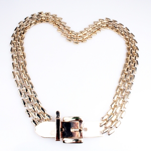 Mens support gold metal sport waist belt BT60052