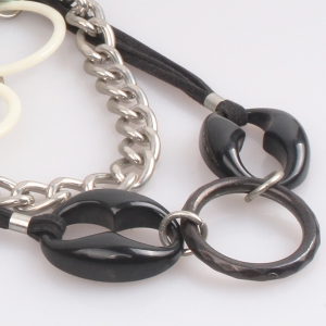 Mixture Material Multi Elements Layers Necklace