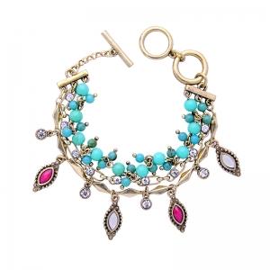 New Designs Lucky Gold Crystal Bracelet Jewelry Design For Girl Wholesale Fashion Jewelry OEM Factory