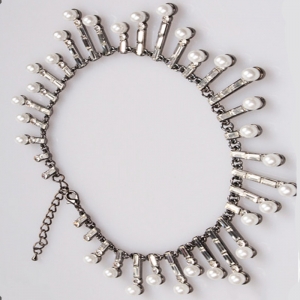 New fashion jewelry tassel choker pearl necklace N90008