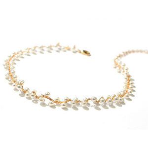 Professional Manufacturer Zinc Alloy Gold Artificial Pearl Short Necklace for Woman