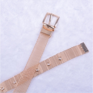 Silver plated mens sports waistband metal mesh waist belt BT60038