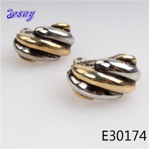 Stainless steel silver gold stud funny earrings earring E30174