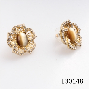 Stud italian gold 2014 new style flower earrings designs E30148