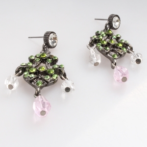 Turkish daily wear 2014 fashion crystal earrings designs E30079