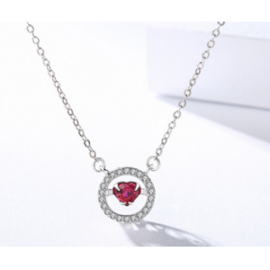 Wholesale Cheap Price 925 sterling silver jewelry with zircon necklace for girls