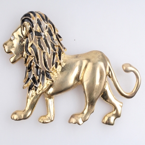 Wholesale men animal gold lions korea jewelry making brooch P80017