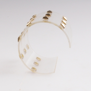 Widely 2013 gold noosa chunk hipanema transparent resin bangles B10027