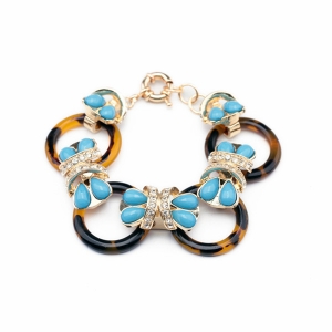 acrylic butterfly fashion bead charm resin bracelet STB001